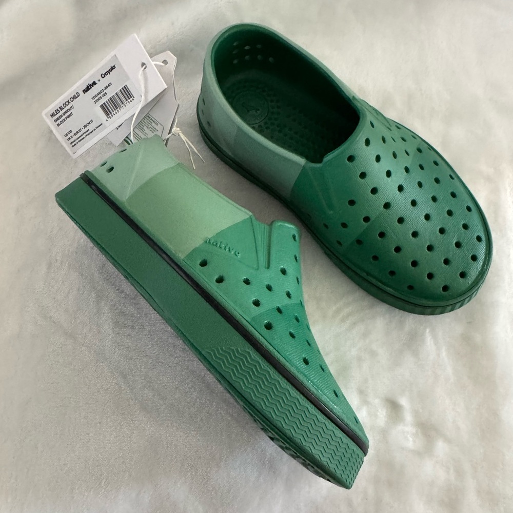NATIVE CRAYOLA Kids Shoes - Green